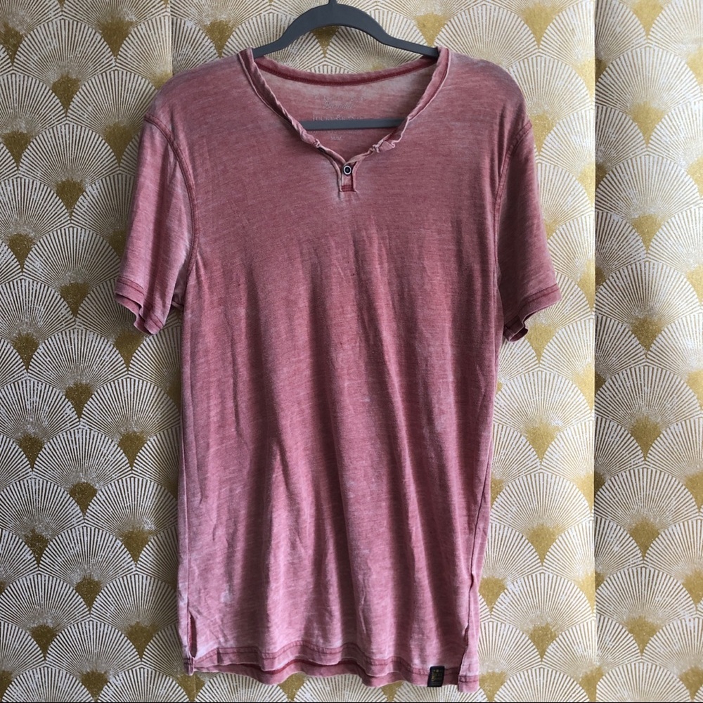 Lucky Brand Vintage Washed Henley T-Shirt, Size M.